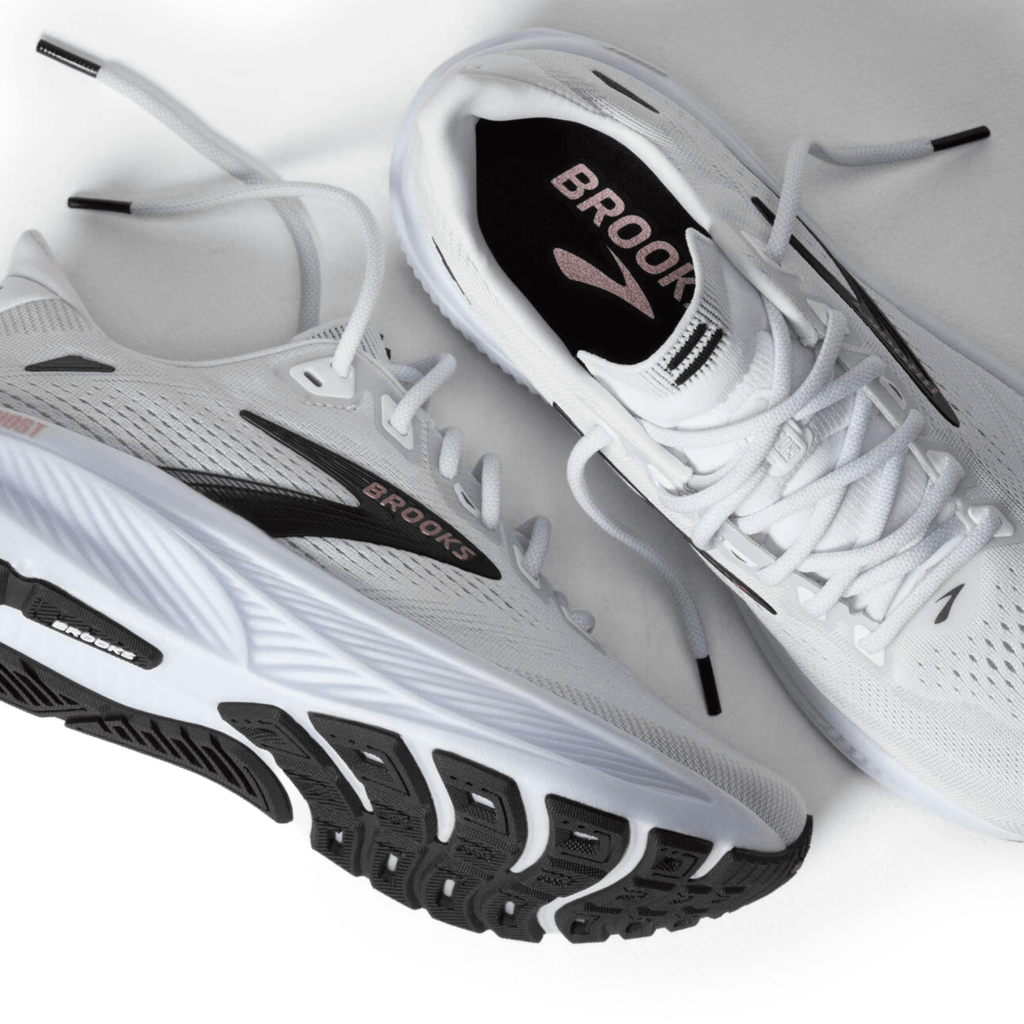 Brooks Women's Ghost 18 White/Black/Rose Gold
