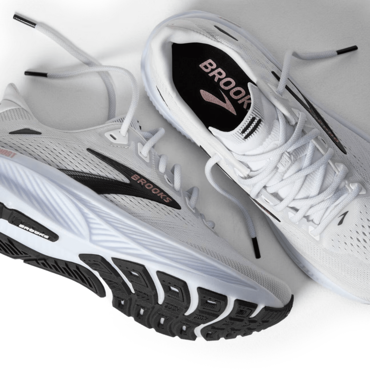 Brooks Women's Ghost 18 White/Black/Rose Gold