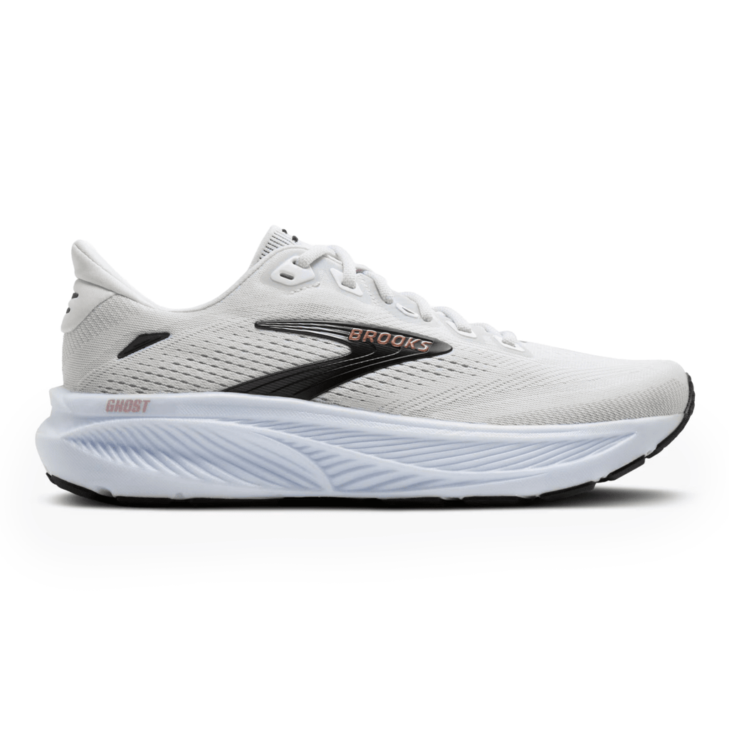 Brooks Women's Ghost 18 White/Black/Rose Gold