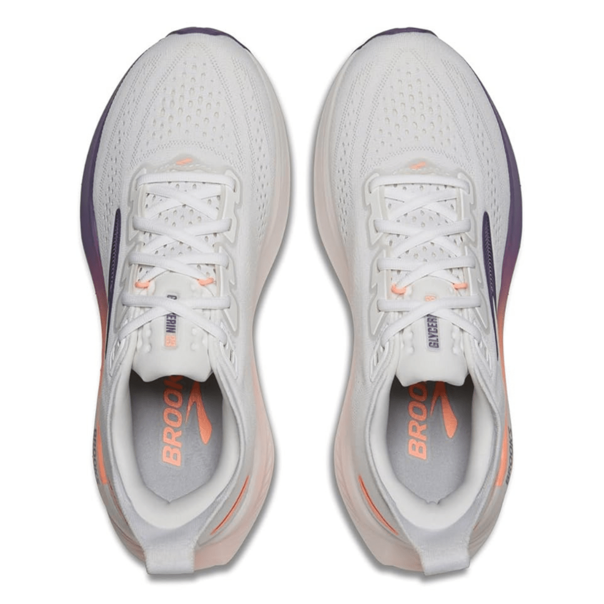 Brooks Women's Glycerin 23 White/Mulled Grape/Clear