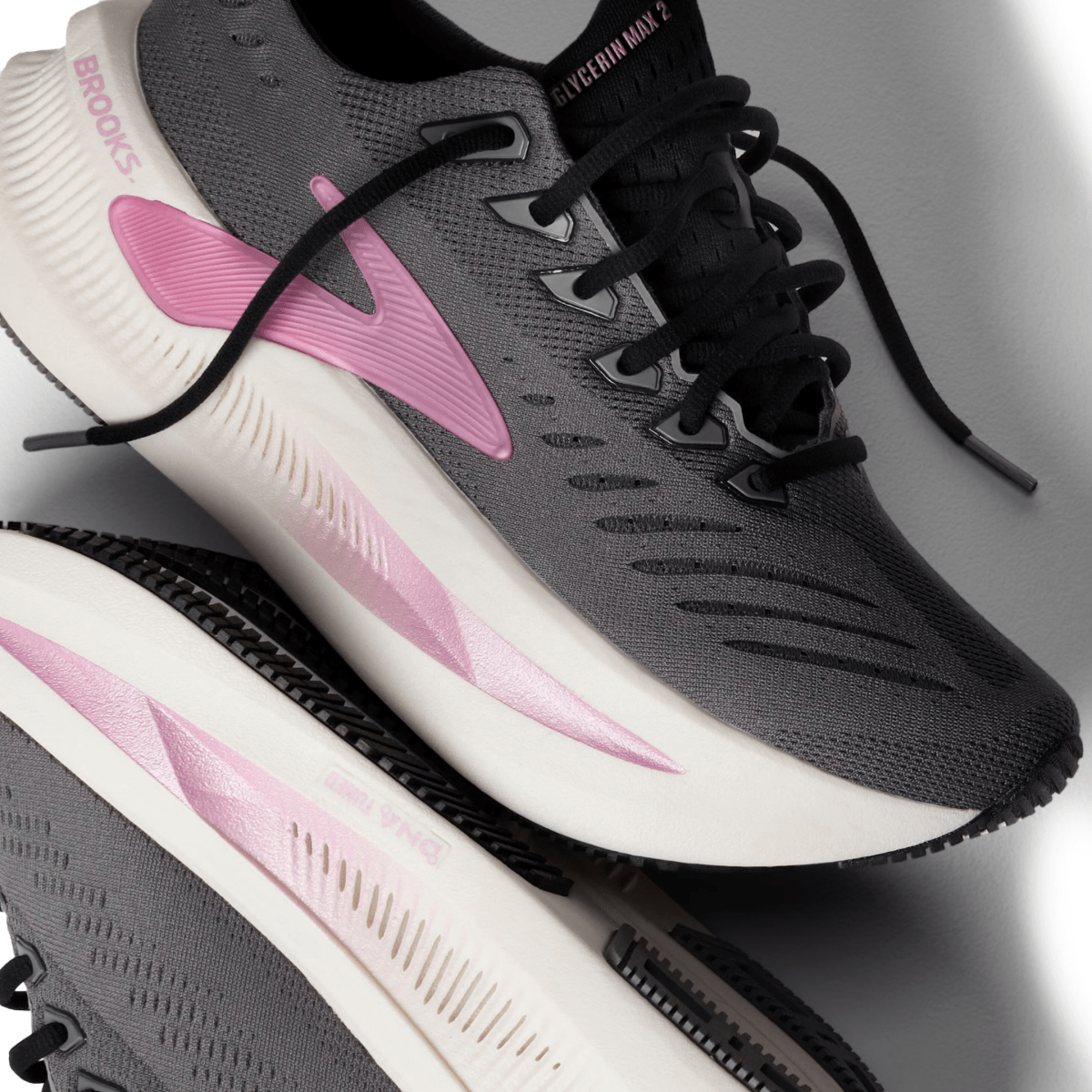 Brooks Women's Glycerin Max 2 Grey/Purple/Coconut/Metallic