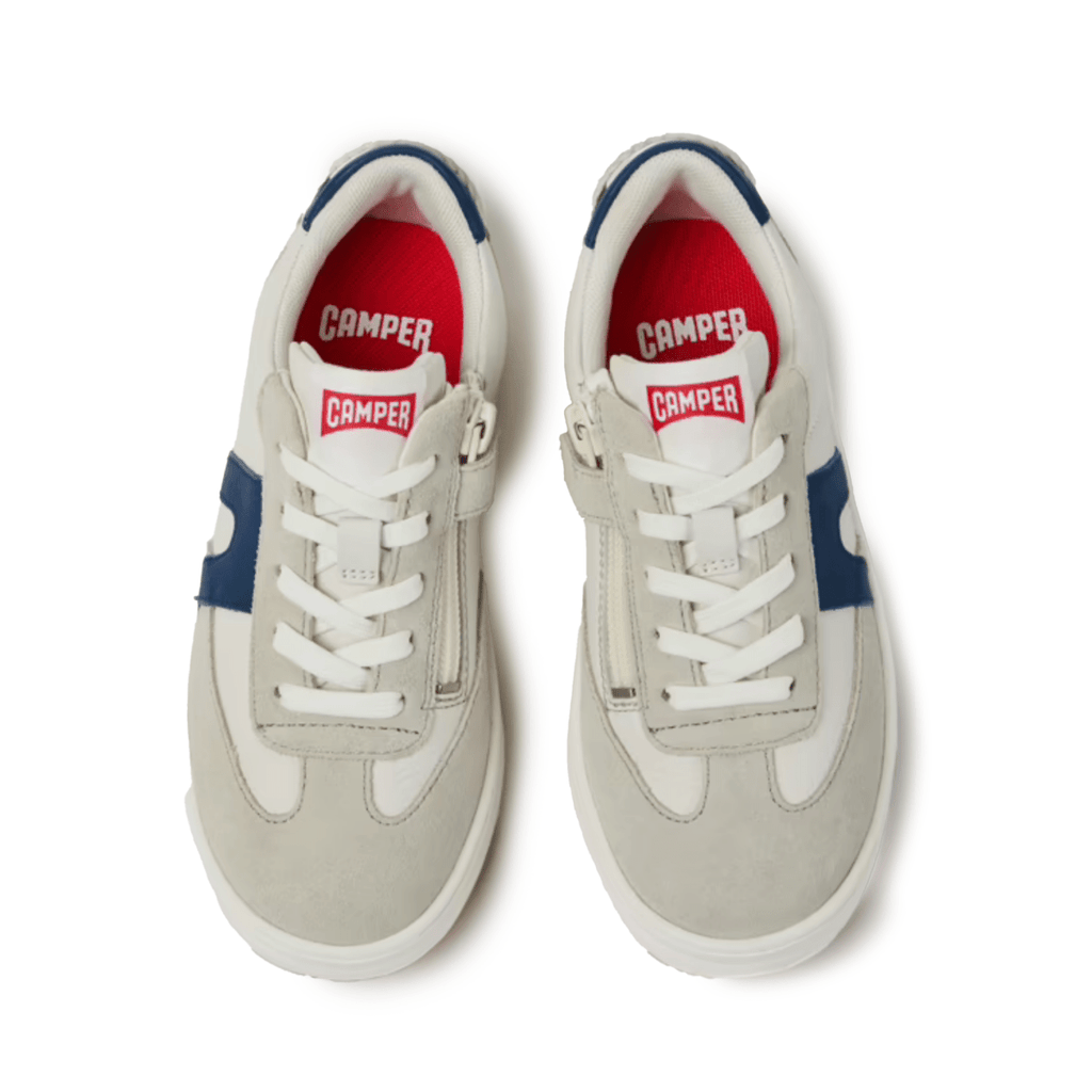 Camper Boys Runner White/Blue Nubuck