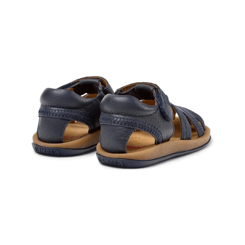 Camper Toddlers Bicho Navy Leather Fisherman