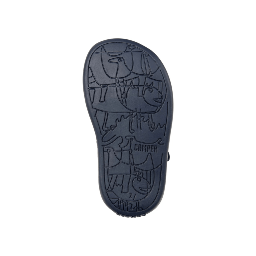 Camper Toddlers Bicho Navy Leather Fisherman
