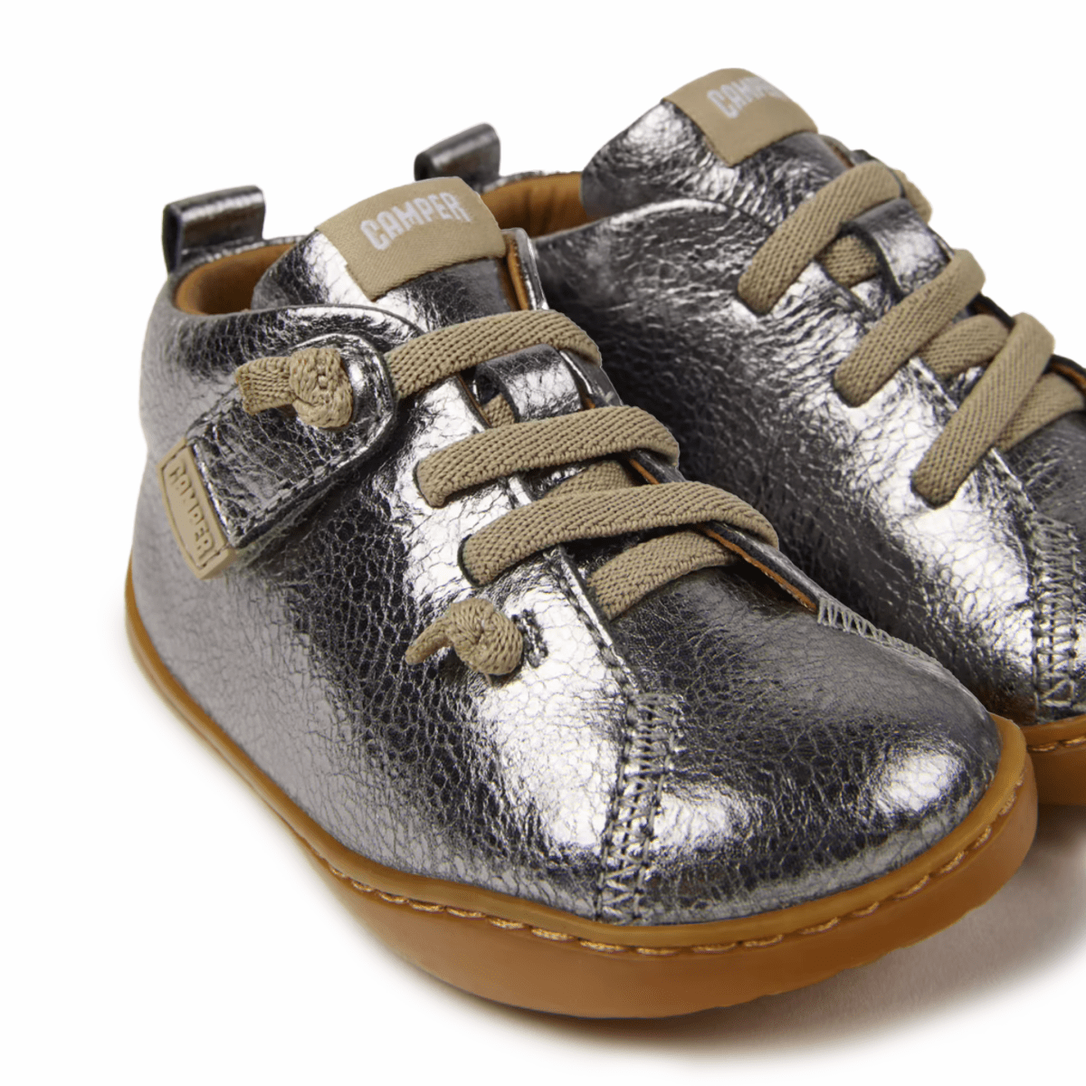 Camper Toddlers (Sizes 21-23) Peu Cami Silver Leather
