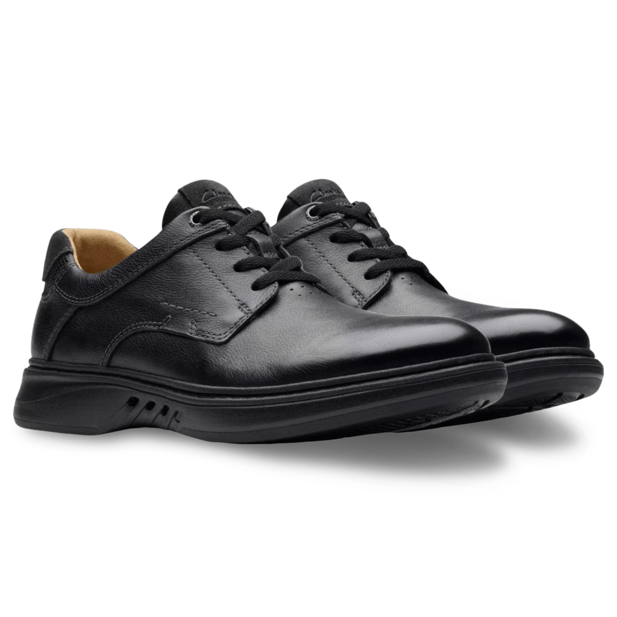 Clarks Men's Un Briley Pace Black Leather