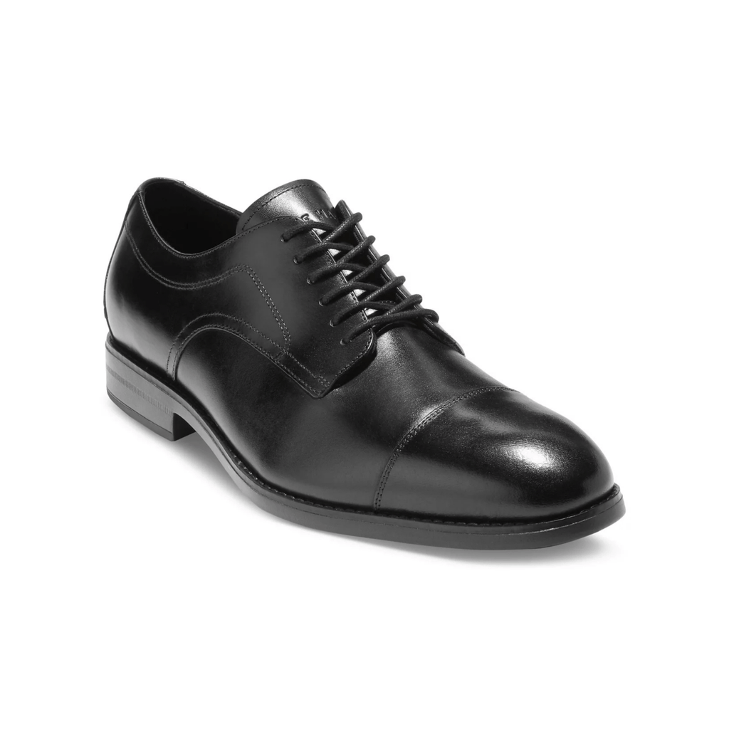 Cole Haan Men's Harmon Grand Cap Toe Oxford Black Leather