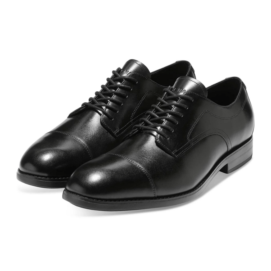 Cole Haan Men's Harmon Grand Cap Toe Oxford Black Leather