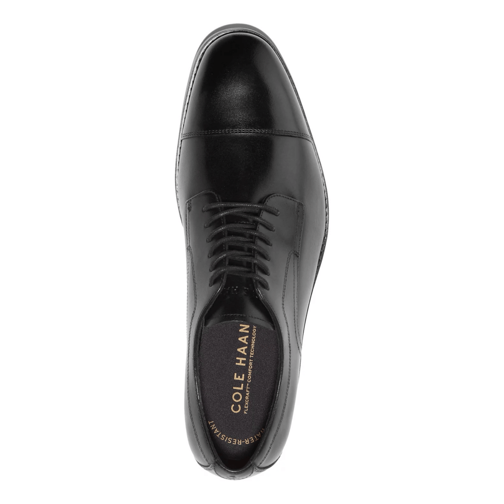 Cole Haan Men's Harmon Grand Cap Toe Oxford Black Leather