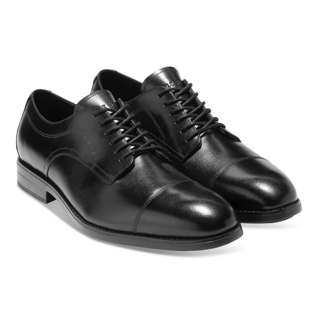 Cole Haan Men's Harmon Grand Cap Toe Oxford Black Leather