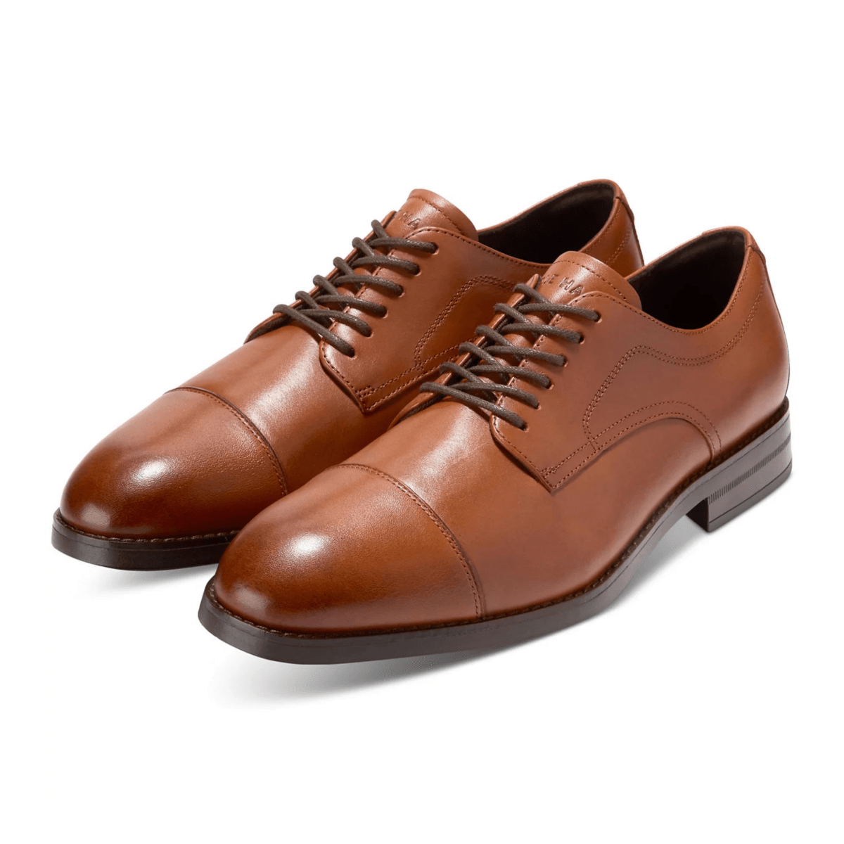 Cole Haan Men's Harmon Grand Cap Toe Oxford British Tan/Dark Brown Leather