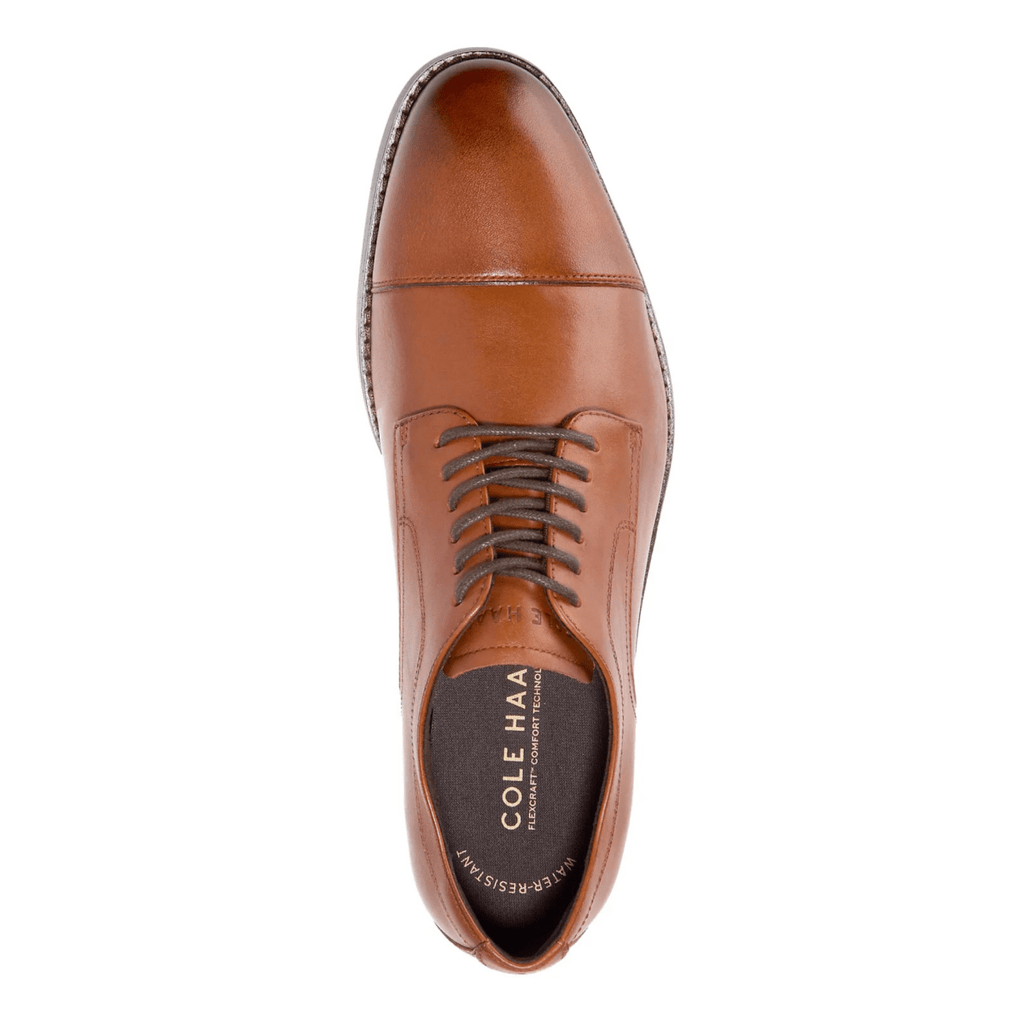 Cole Haan Men's Harmon Grand Cap Toe Oxford British Tan/Dark Brown Leather
