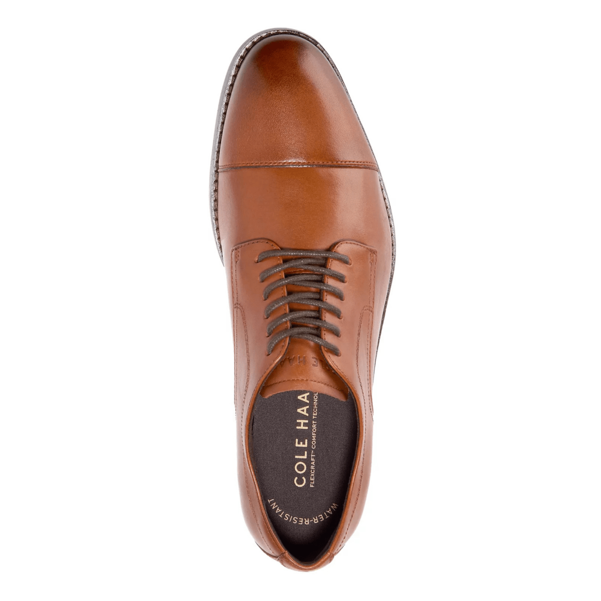 Cole Haan Men's Harmon Grand Cap Toe Oxford British Tan/Dark Brown Leather
