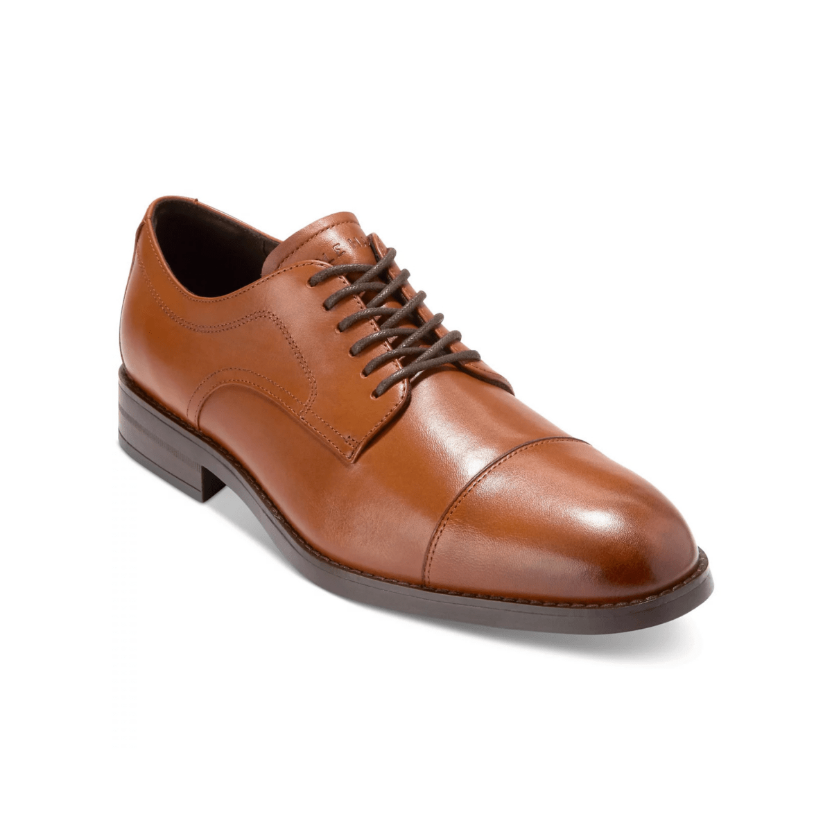 Cole Haan Men's Harmon Grand Cap Toe Oxford British Tan/Dark Brown Leather