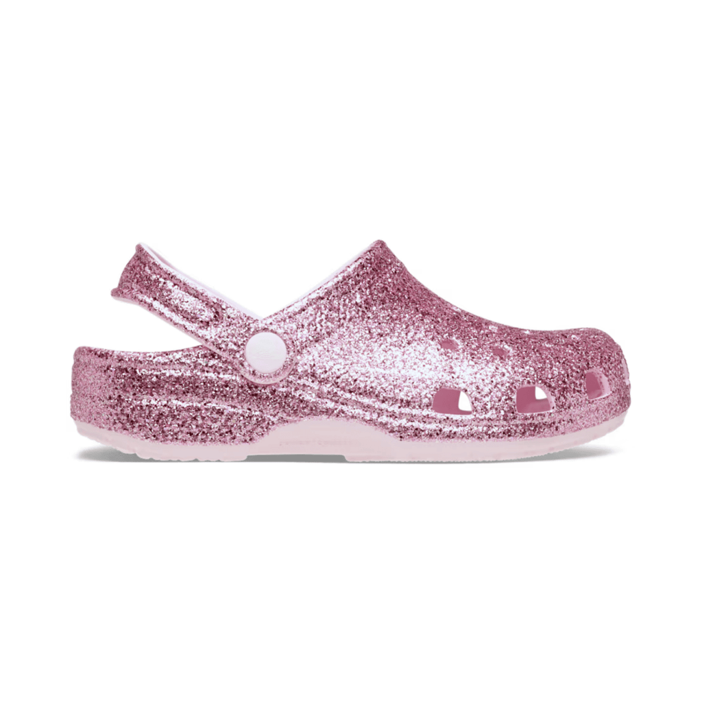 Crocs Kids Classic Chunky Glitter Clog Pink Milk