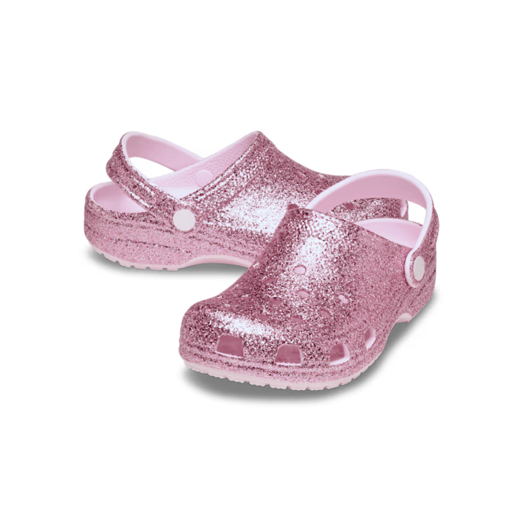 Crocs Kids Classic Chunky Glitter Clog Pink Milk
