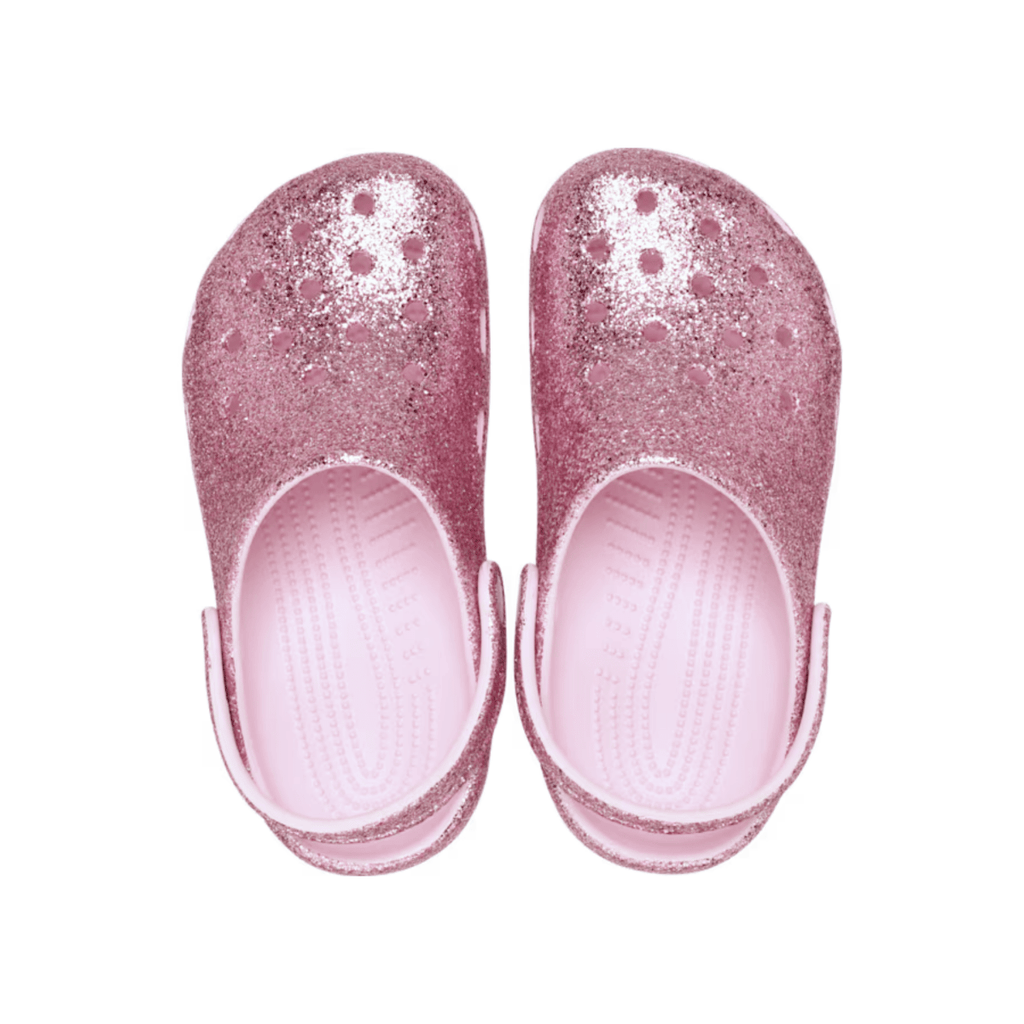 Crocs Toddlers Classic Chunky Glitter Clog Pink Milk
