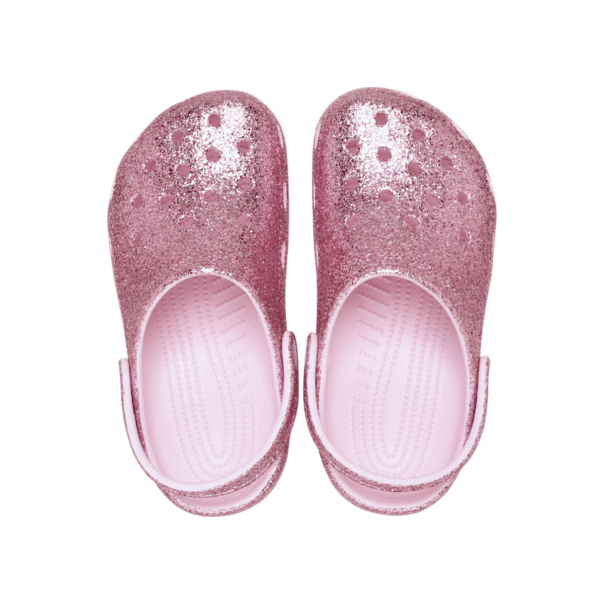 Crocs Toddlers Classic Chunky Glitter Clog Pink Milk