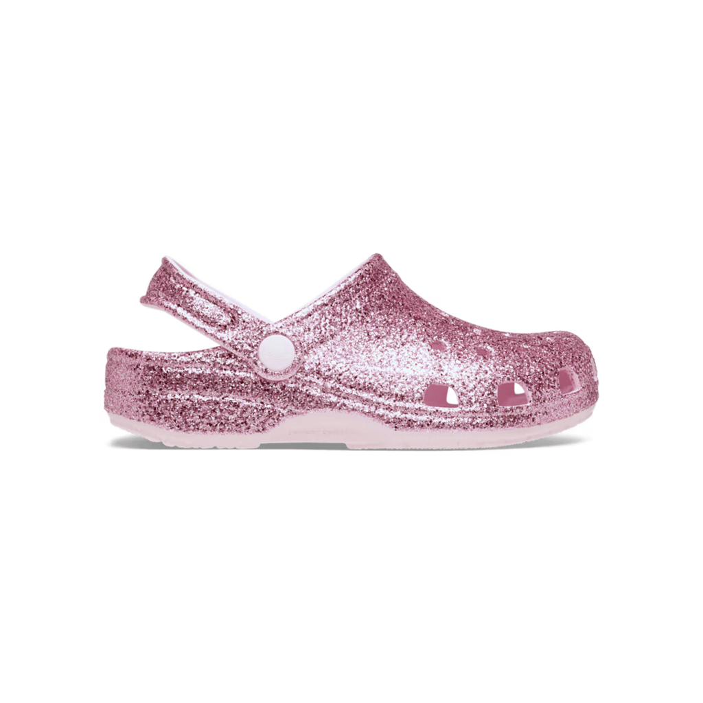 Crocs Toddlers Classic Chunky Glitter Clog Pink Milk