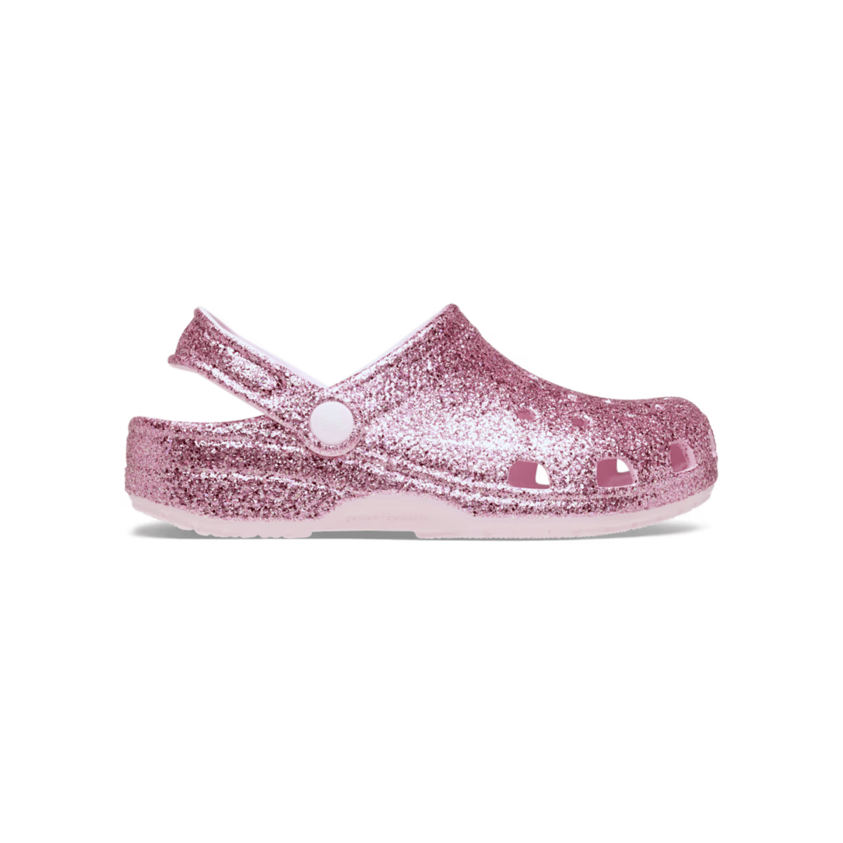 Crocs Toddlers Classic Chunky Glitter Clog Pink Milk