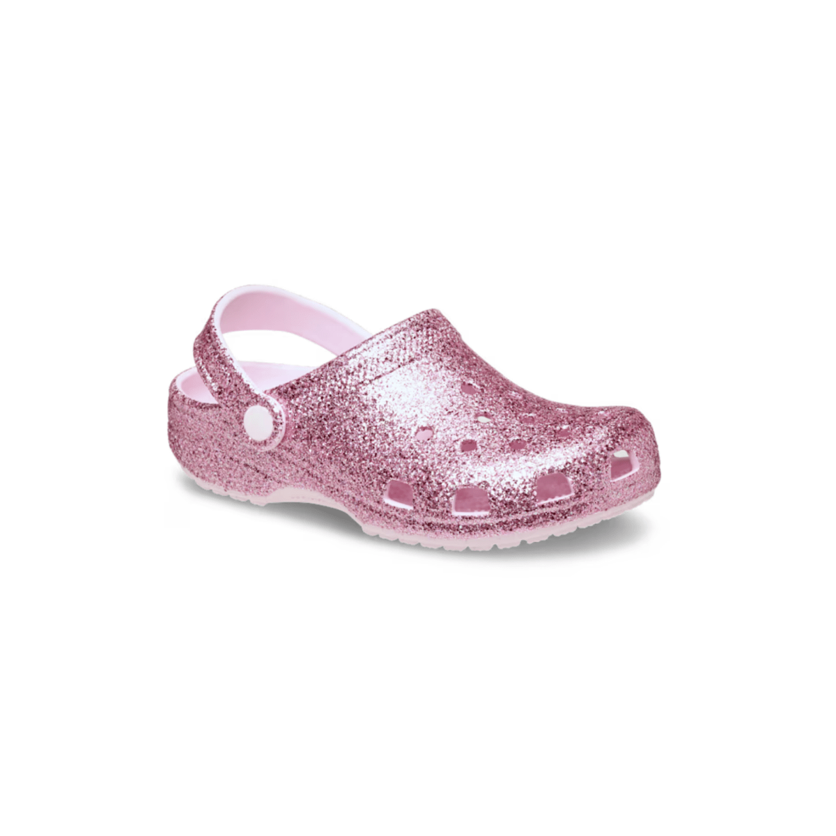 Crocs Toddlers Classic Chunky Glitter Clog Pink Milk