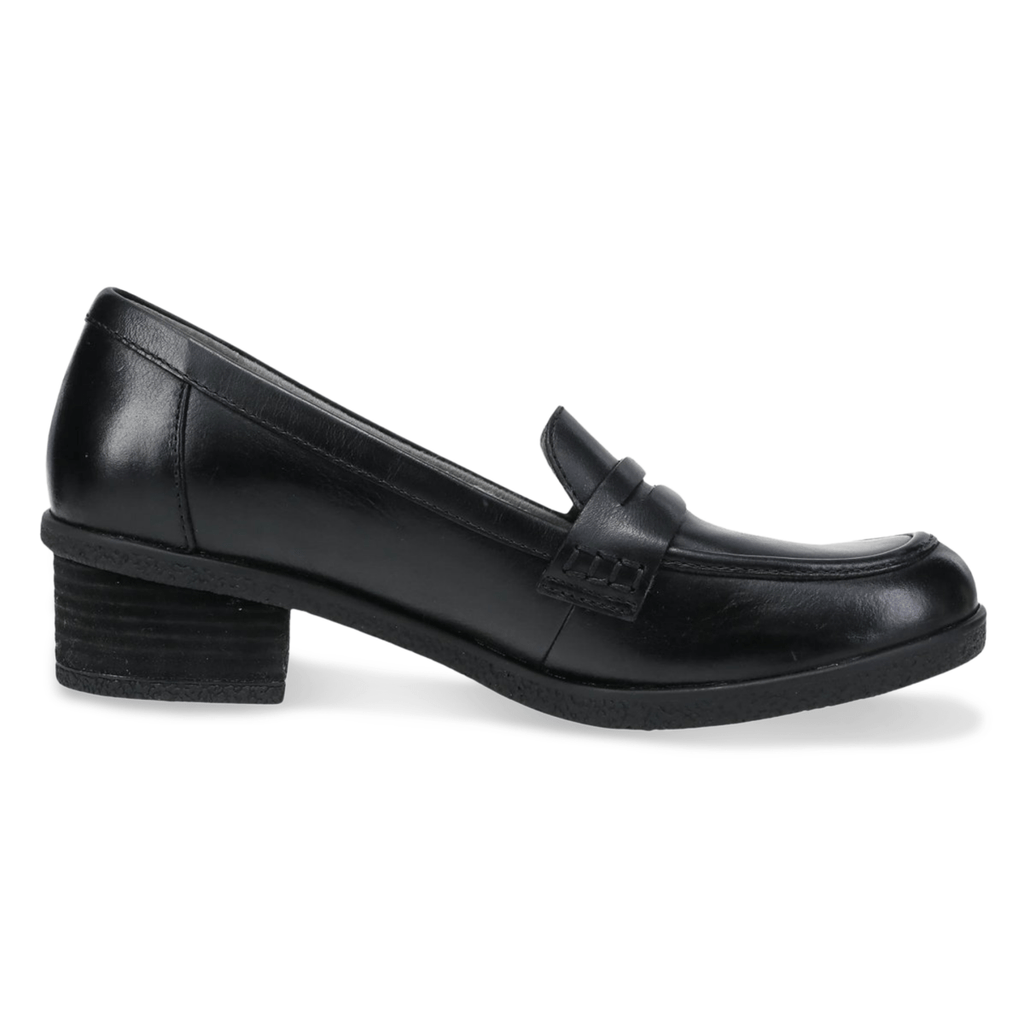 Dansko Women's Danica Black Waterproof Burnished Loafer