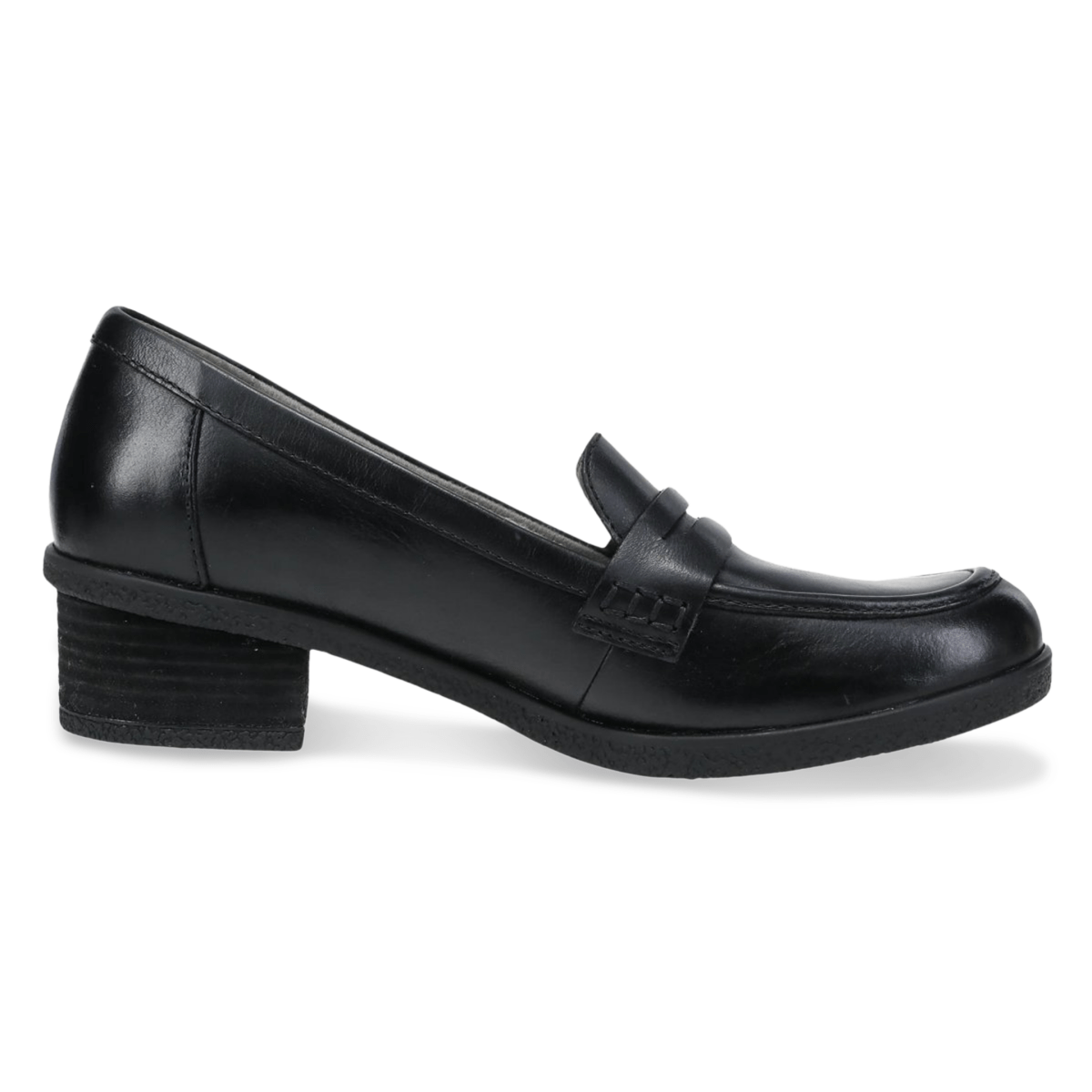 Dansko Women's Danica Black Waterproof Burnished Loafer