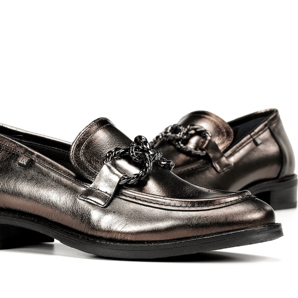 Dorking Women's Harvard Silver Metallic Laminado