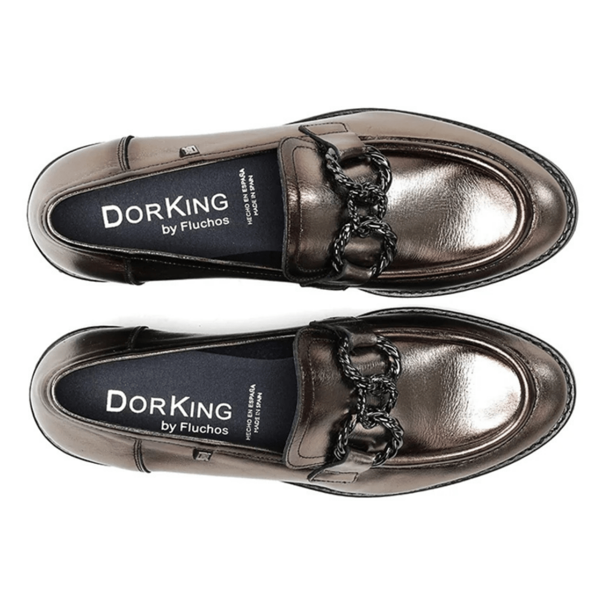 Dorking Women's Harvard Silver Metallic Laminado