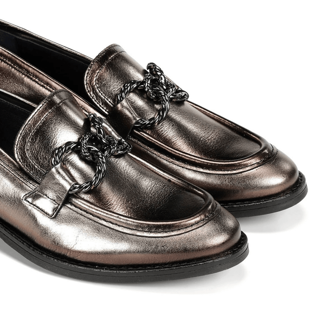 Dorking Women's Harvard Silver Metallic Laminado
