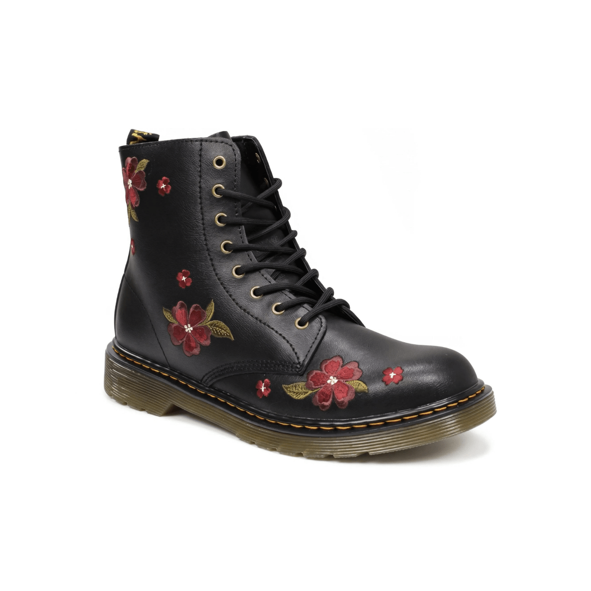Dr. Martens Kids 1460 Pascal Black Autumn Floral Leather