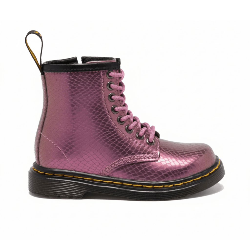 Dr. Martens Kids (Preschool) 1460 Copper-Pink Shift Reptile Leather
