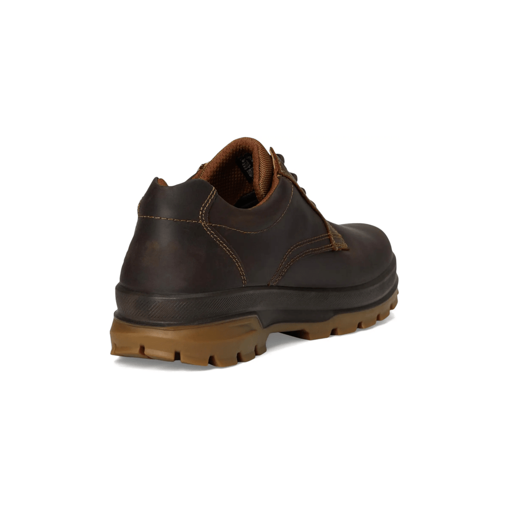 Ecco Men's Rugged Track Plain Toe Brown Leather Waterproof