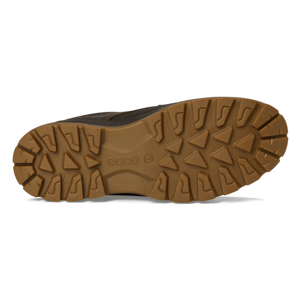 Ecco Men's Rugged Track Plain Toe Brown Leather Waterproof