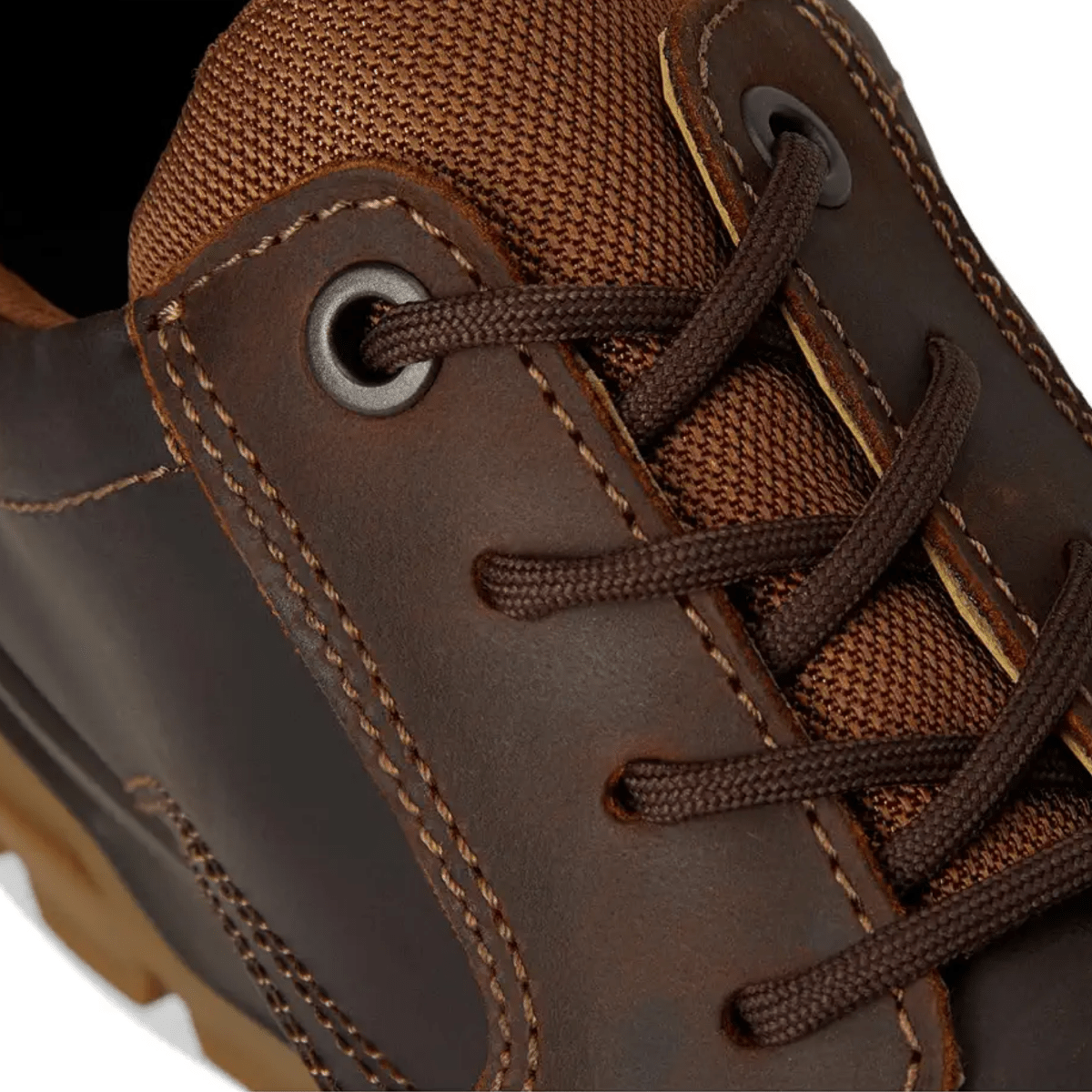 Ecco Men's Rugged Track Plain Toe Brown Leather Waterproof