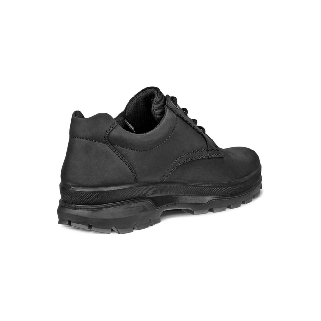 Ecco Men's Rugged Track Plain Toe Low Black Leather Waterproof