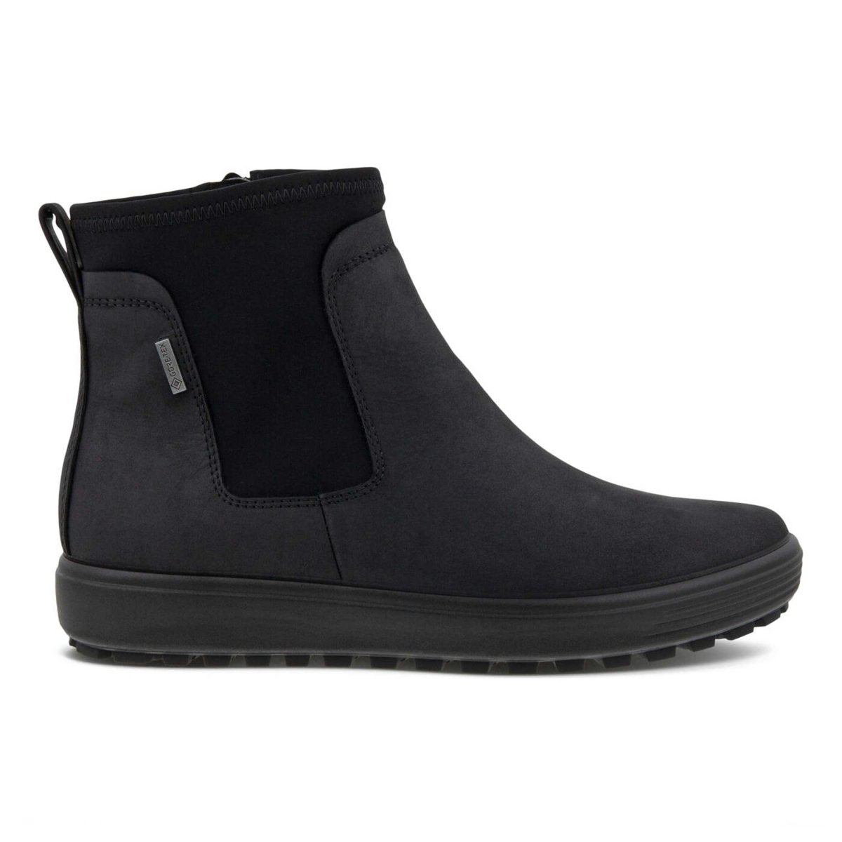 Ecco Women's Soft 7 Tred Chelsea Black Nubuck Gore-Tex Waterproof