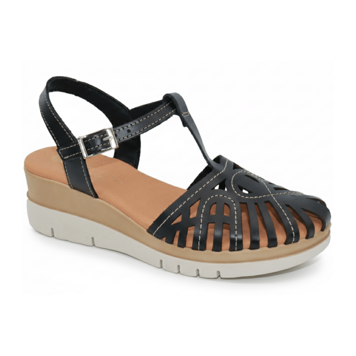 Eric Michael Women's Rose Black Leather