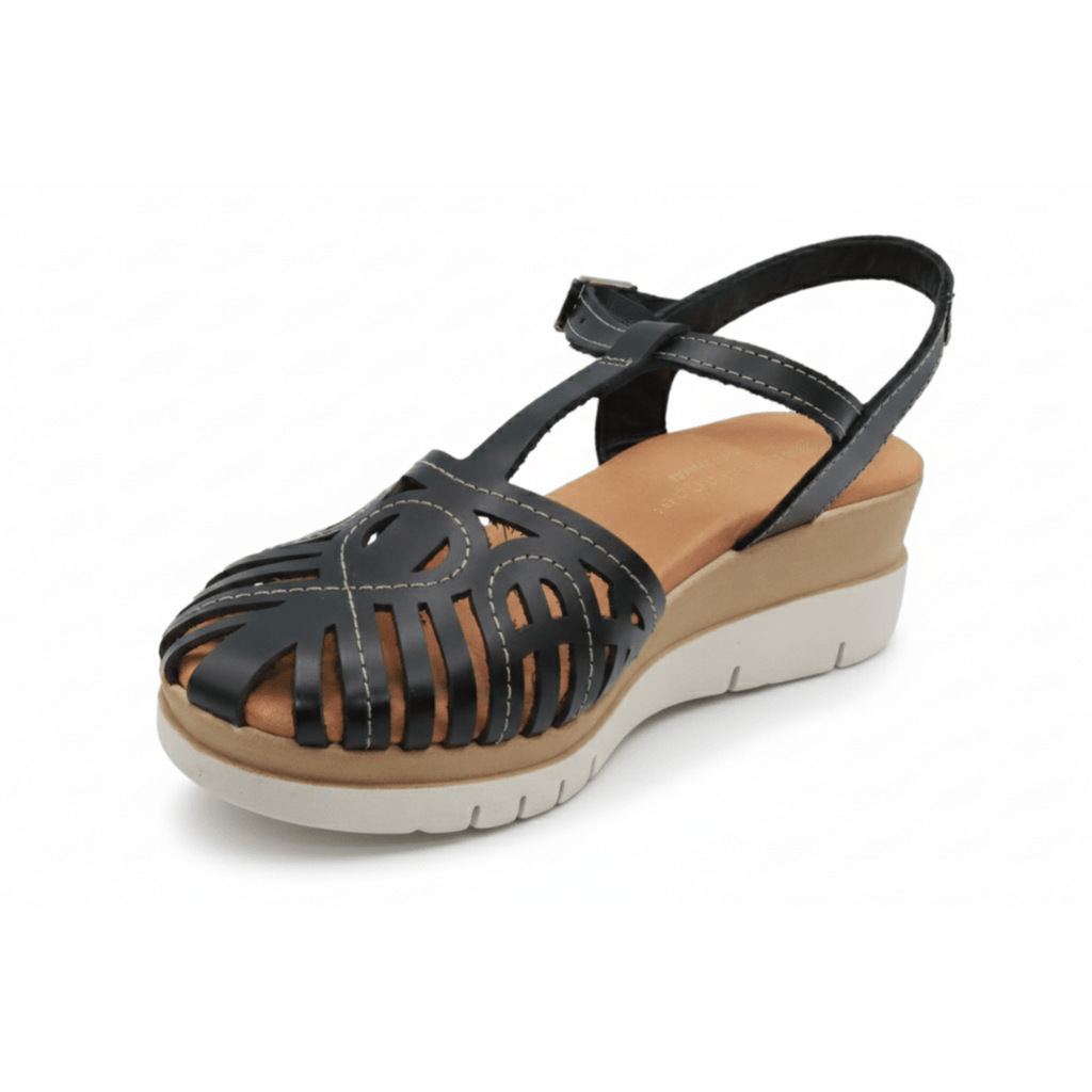 Eric Michael Women's Rose Black Leather
