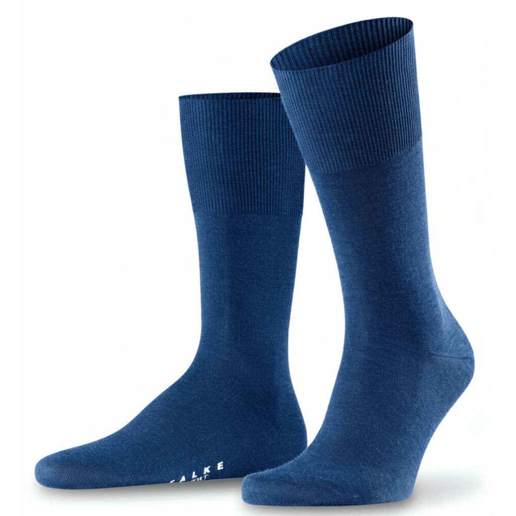 Falke Men's Airport Socks Royal Blue Wool