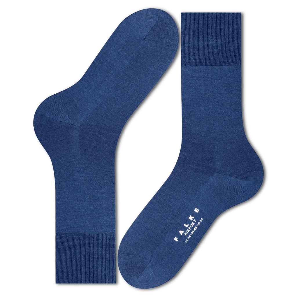 Falke Men's Airport Socks Royal Blue Wool