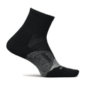 Feetures Women's Elite 1/4 Light Cushion Black Socks