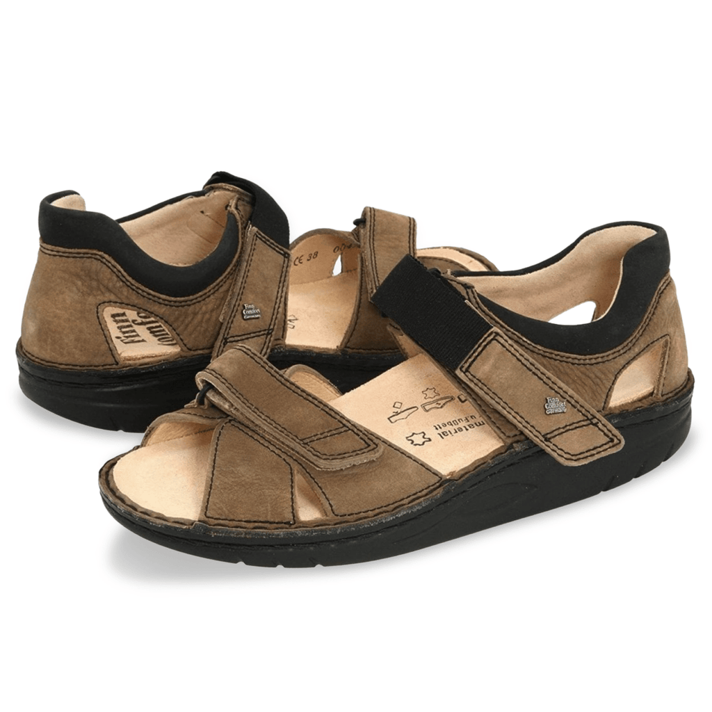 Finn Comfort Women's Samara Mud/Black Buc