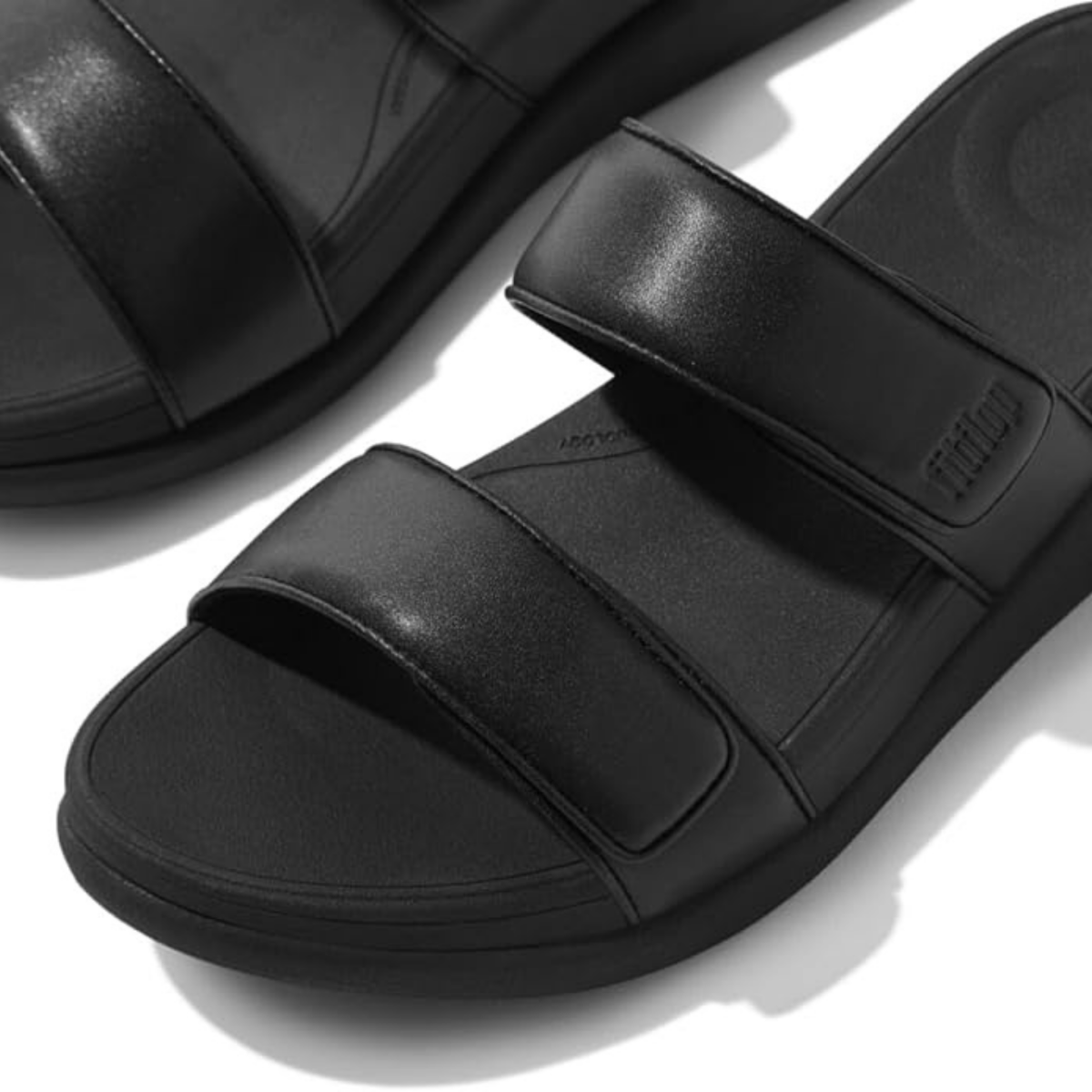 FitFlop Women's F-Mode GO Adjustable Two-Bar All Black