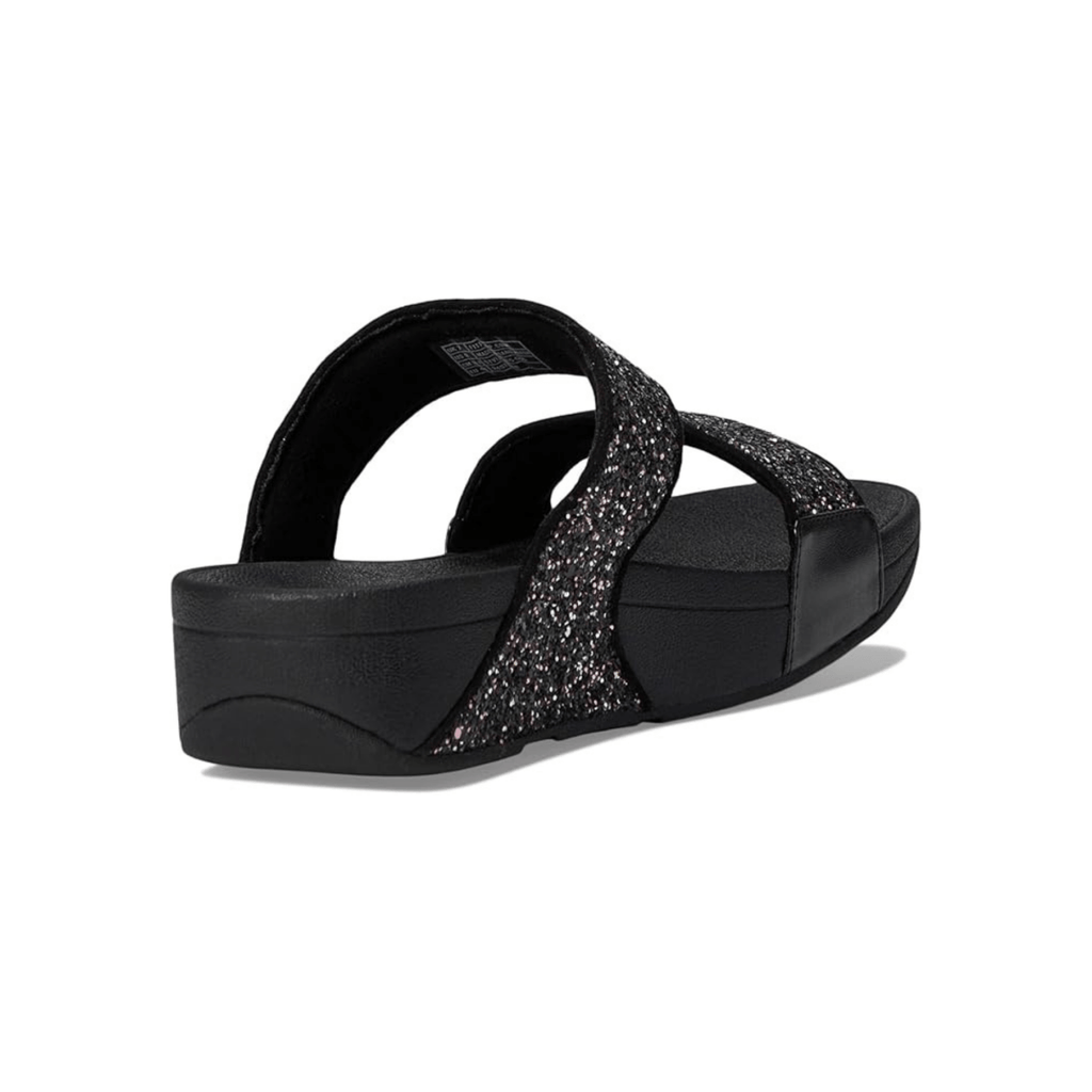 FitFlop Women's Lulu Glitter Slide Black Multi