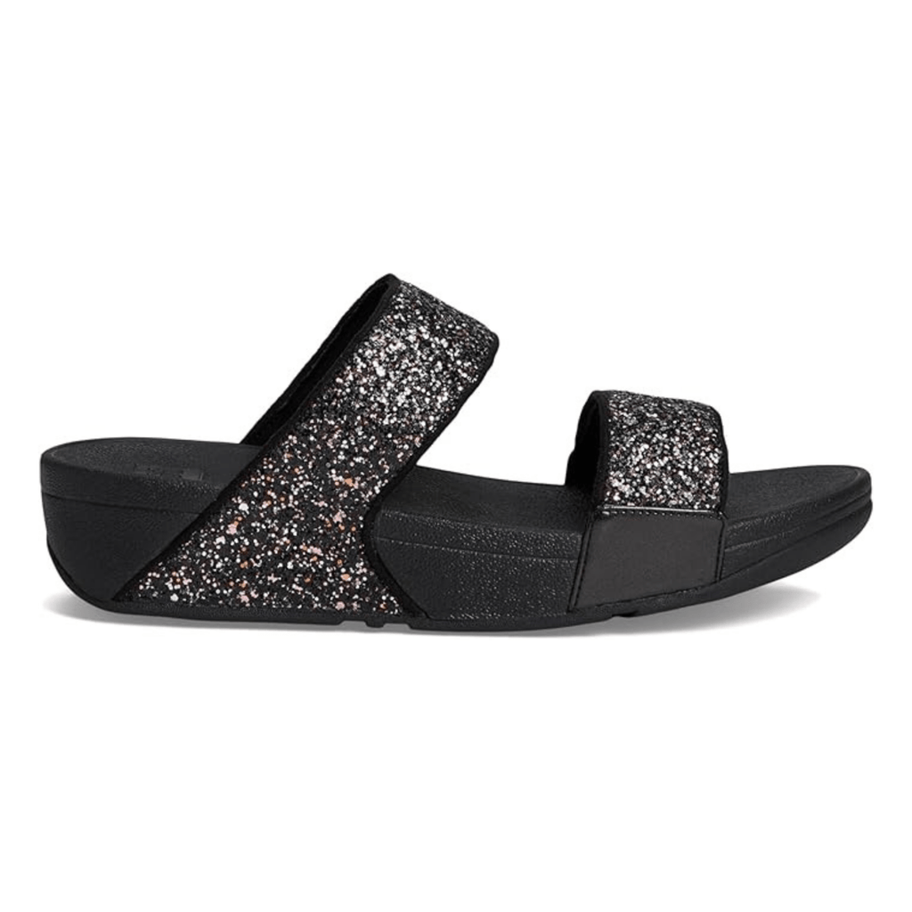 FitFlop Women's Lulu Glitter Slide Black Multi