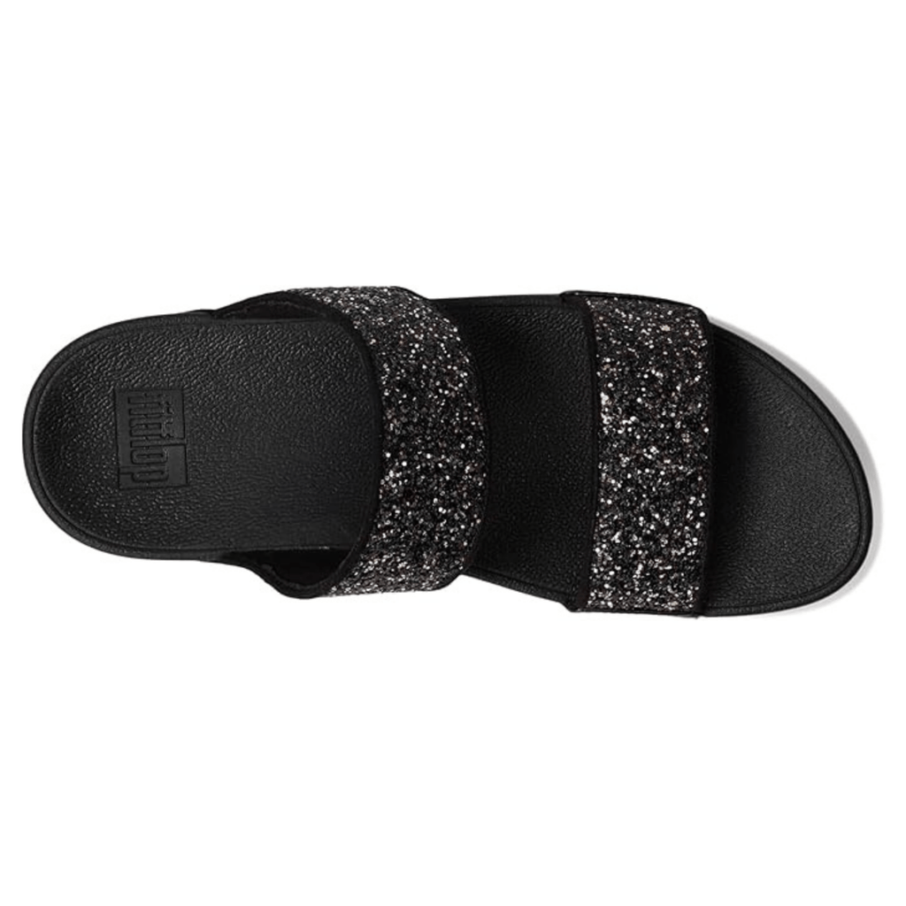 FitFlop Women's Lulu Glitter Slide Black Multi