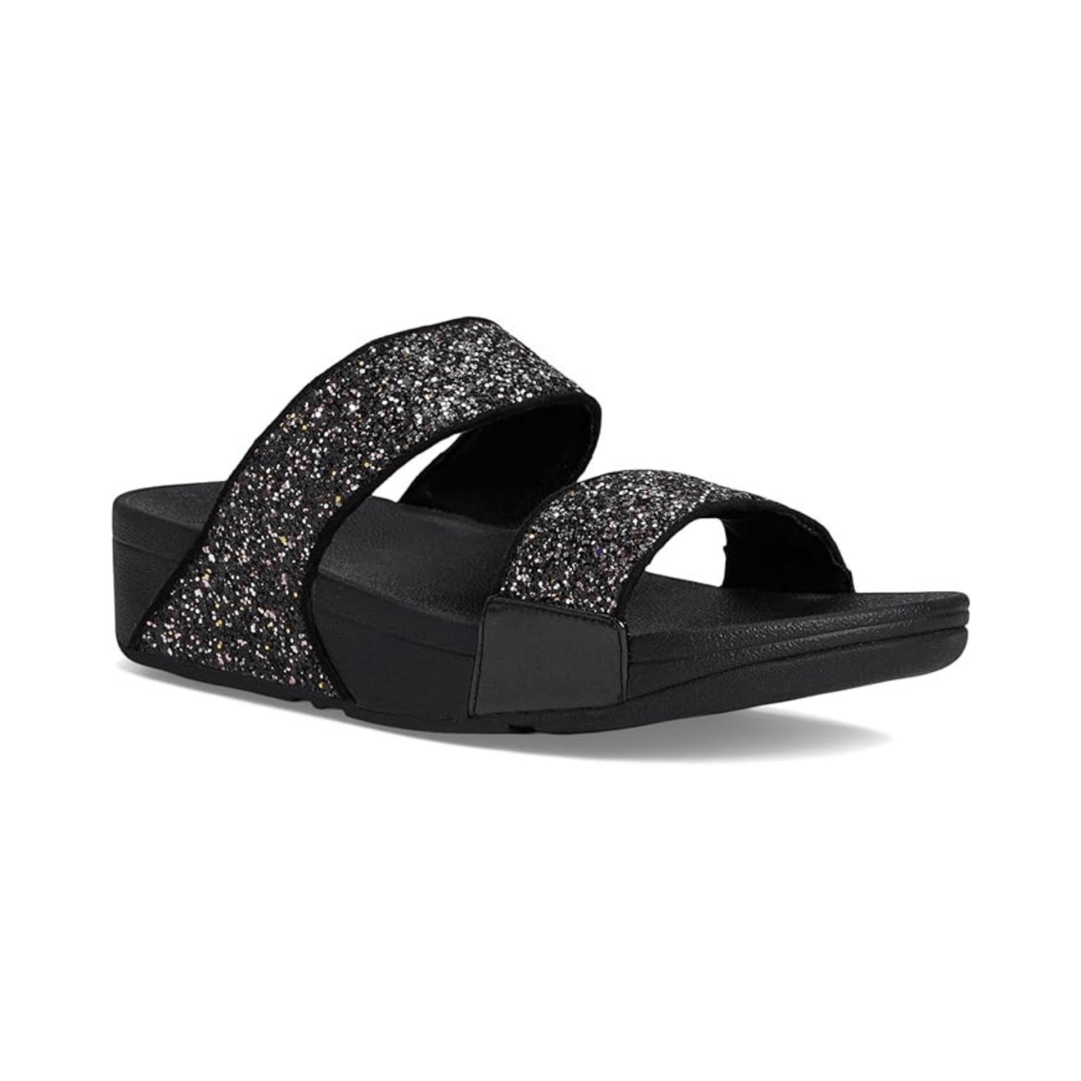 FitFlop Women's Lulu Glitter Slide Black Multi