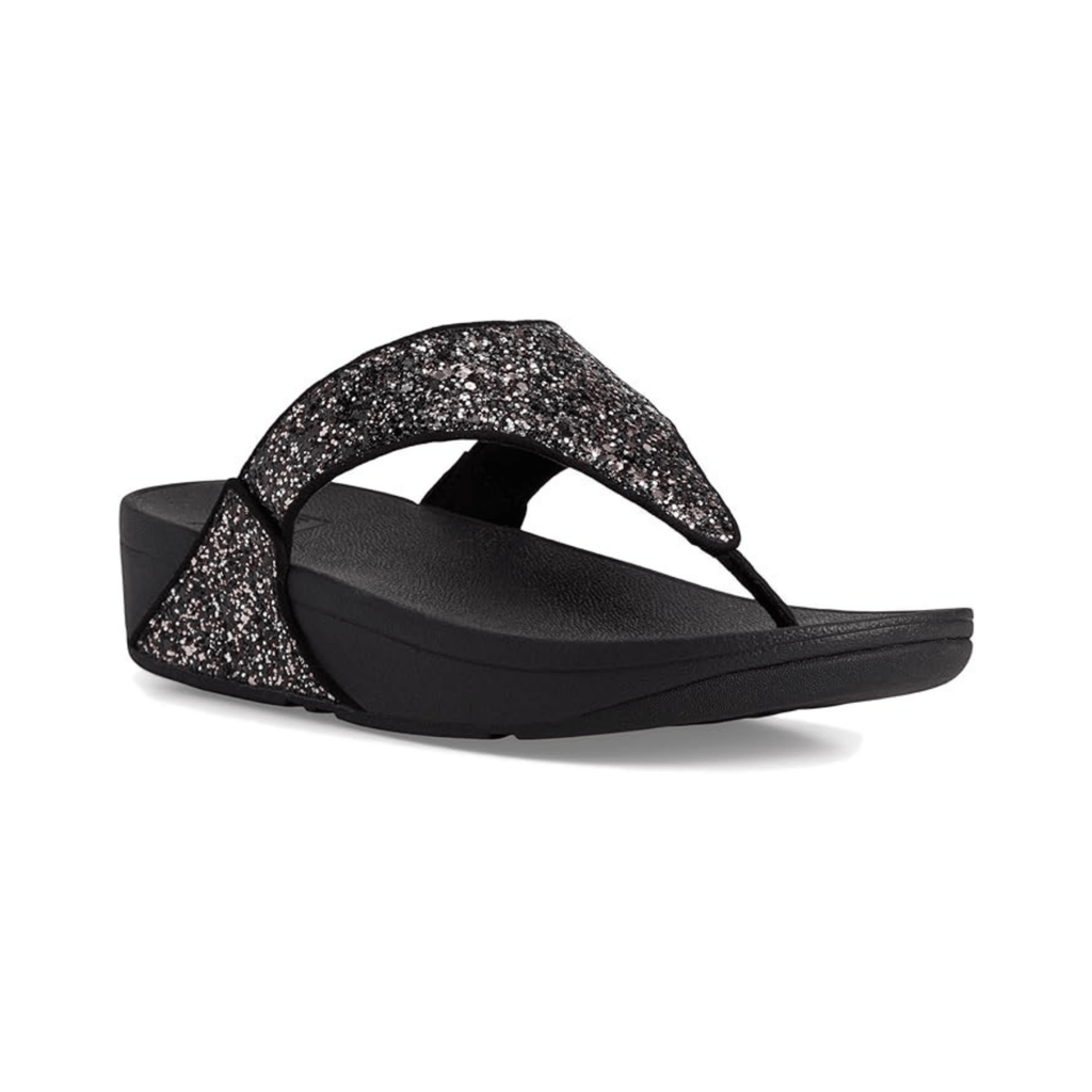 FitFlop Women's Lulu Glitter Toe-Post Black Multi