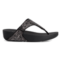 FitFlop Women's Lulu Glitter Toe-Post Black Multi